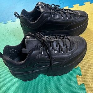 Fila Women's Black Platform Sneakers